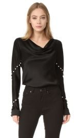 Prabal Gurung Long Sleeve Cowl Neck Blouse at Shopbop